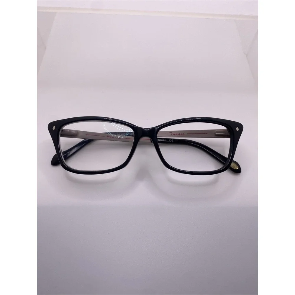 Fossil Eyeglasses FRAME ONLY FOS6030 Cat Eye 145 Black 896